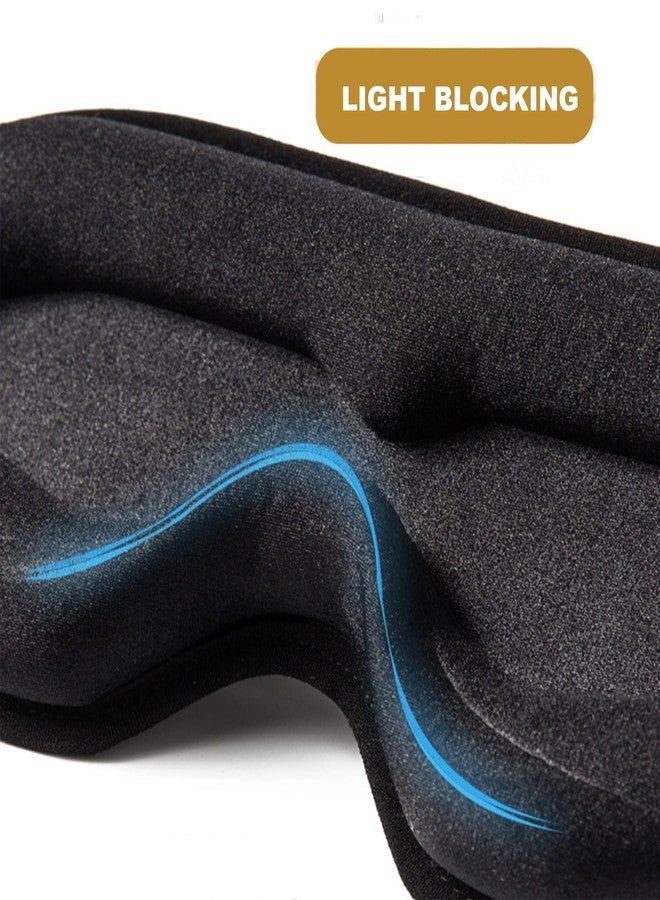Fan Wu 3D Contoured Sleep Mask for Side Sleepers – Ultra Soft Blackout Eye Mask with Adjustable Strap, Zero Pressure on Eyes, Breathable & Lightweight Memory Foam for Travel, Nap, Shift Work - Image 3